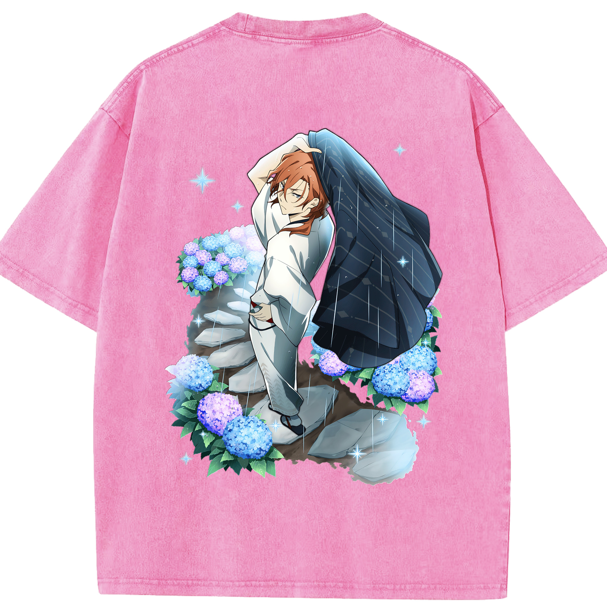 （画像用） 文豪ストレイドッグス Bungo Stray Dogs 綿100% ヴィンテージ風 半袖Tシャツ（背面プリント）